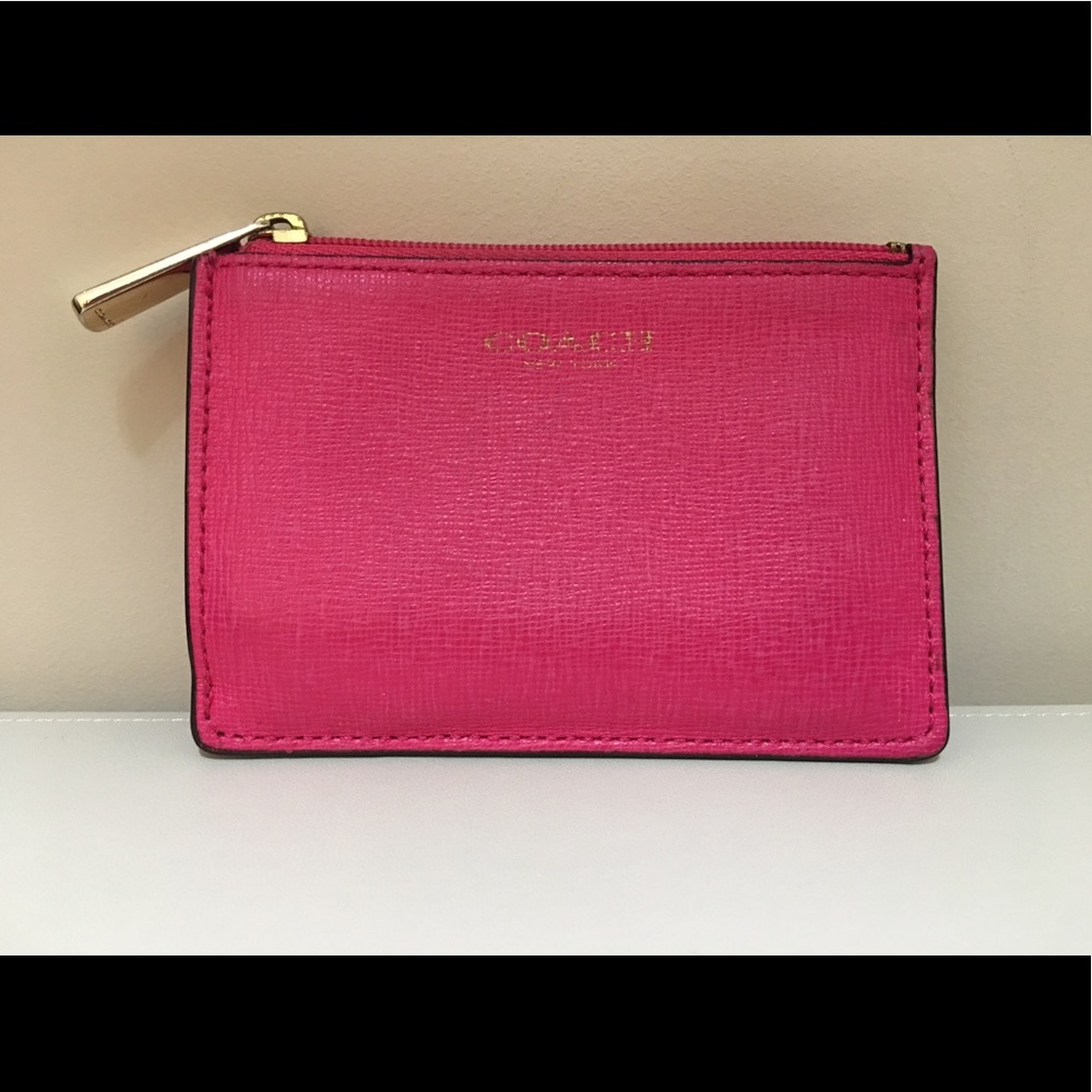 Coach mini skinny ID case magenta pink